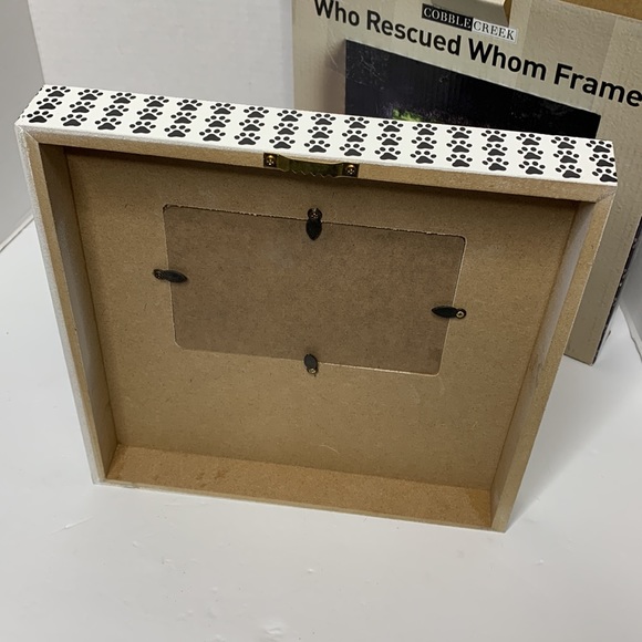 Cobble Creek | Who Rescued Whom Dog Pet Picture Frame | Distressed Wooden Frame - Picture 7 of 9